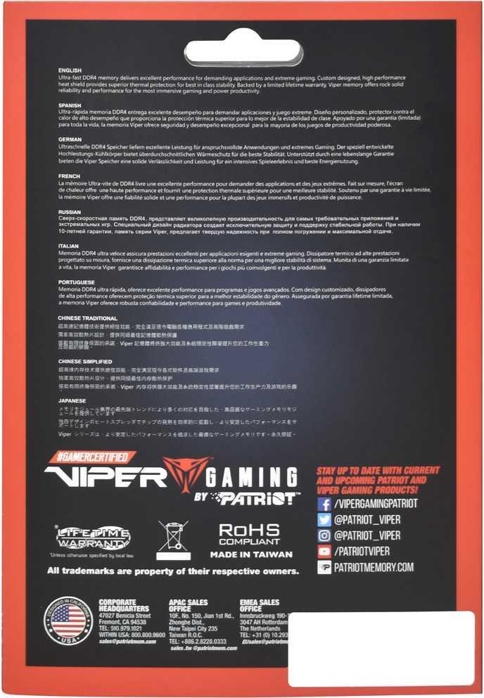 Оперативная память Patriot Viper Elite II 2x16GB PC4-25600 (PVE2432G320C8K)