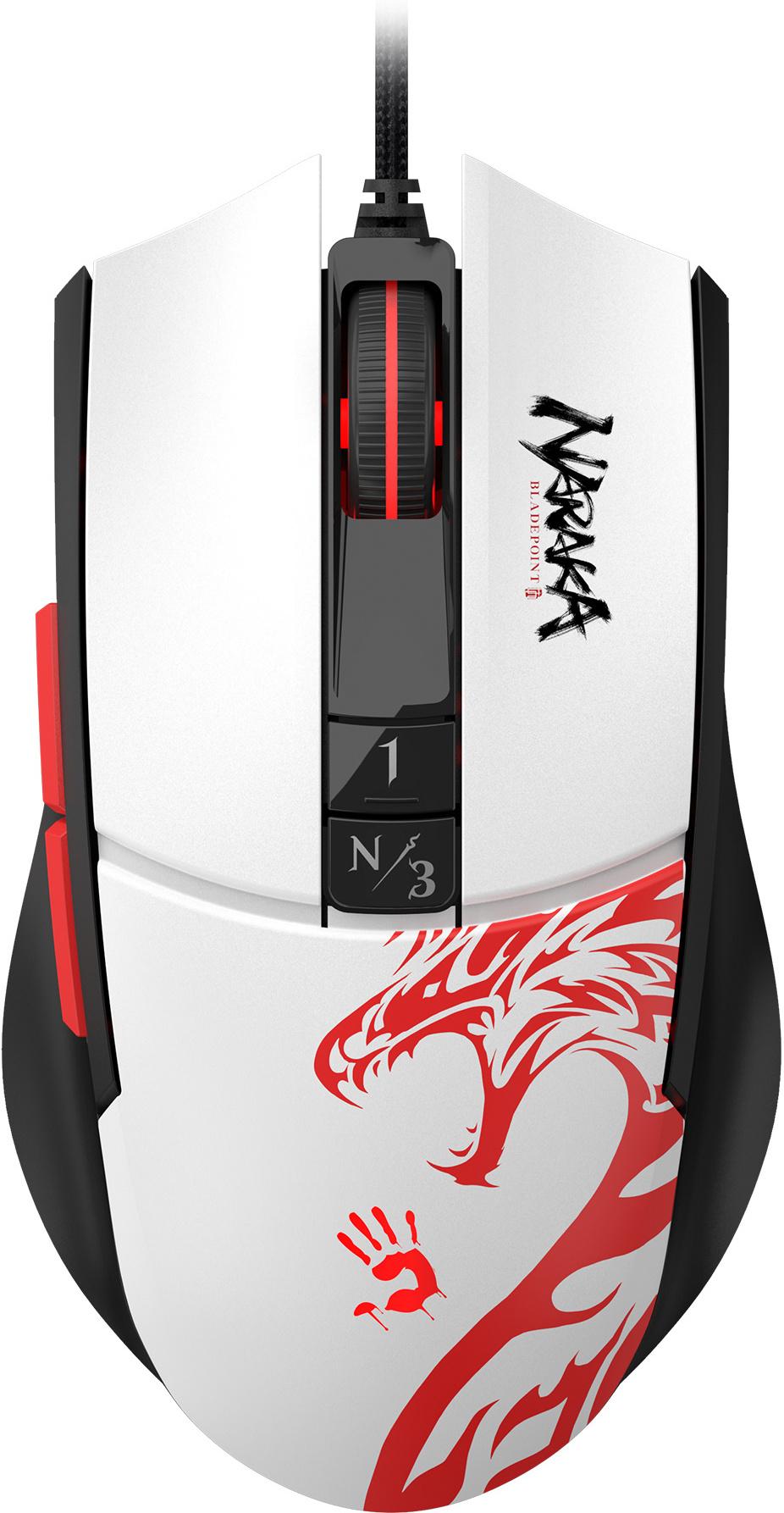 Мышь A4Tech Bloody L65 Max Naraka белый/рисунок
