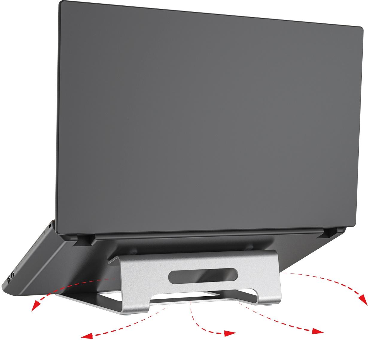 Подставка для ноутбука Cactus CS-NB-AL серебристый