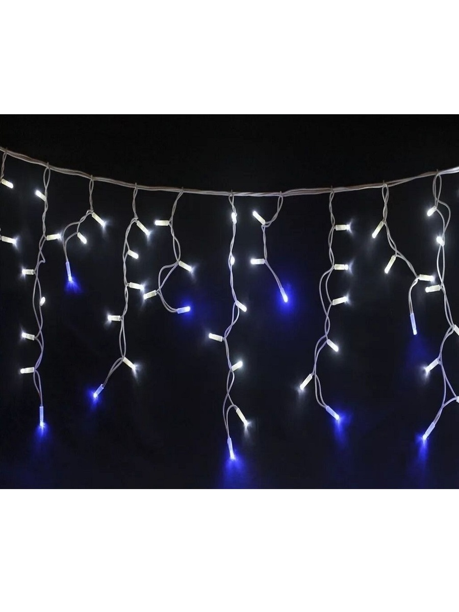 Светодиодная гирлянда ULED Бахрома ULED-LG-192-220V-(W-F-W/W)