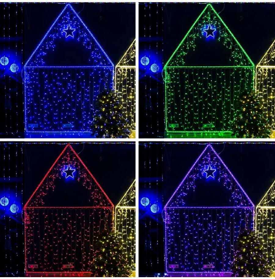 Светодиодная гирлянда ULED Стринг-лайт ULED-SL-100-24V-(B-ESR-RGB)