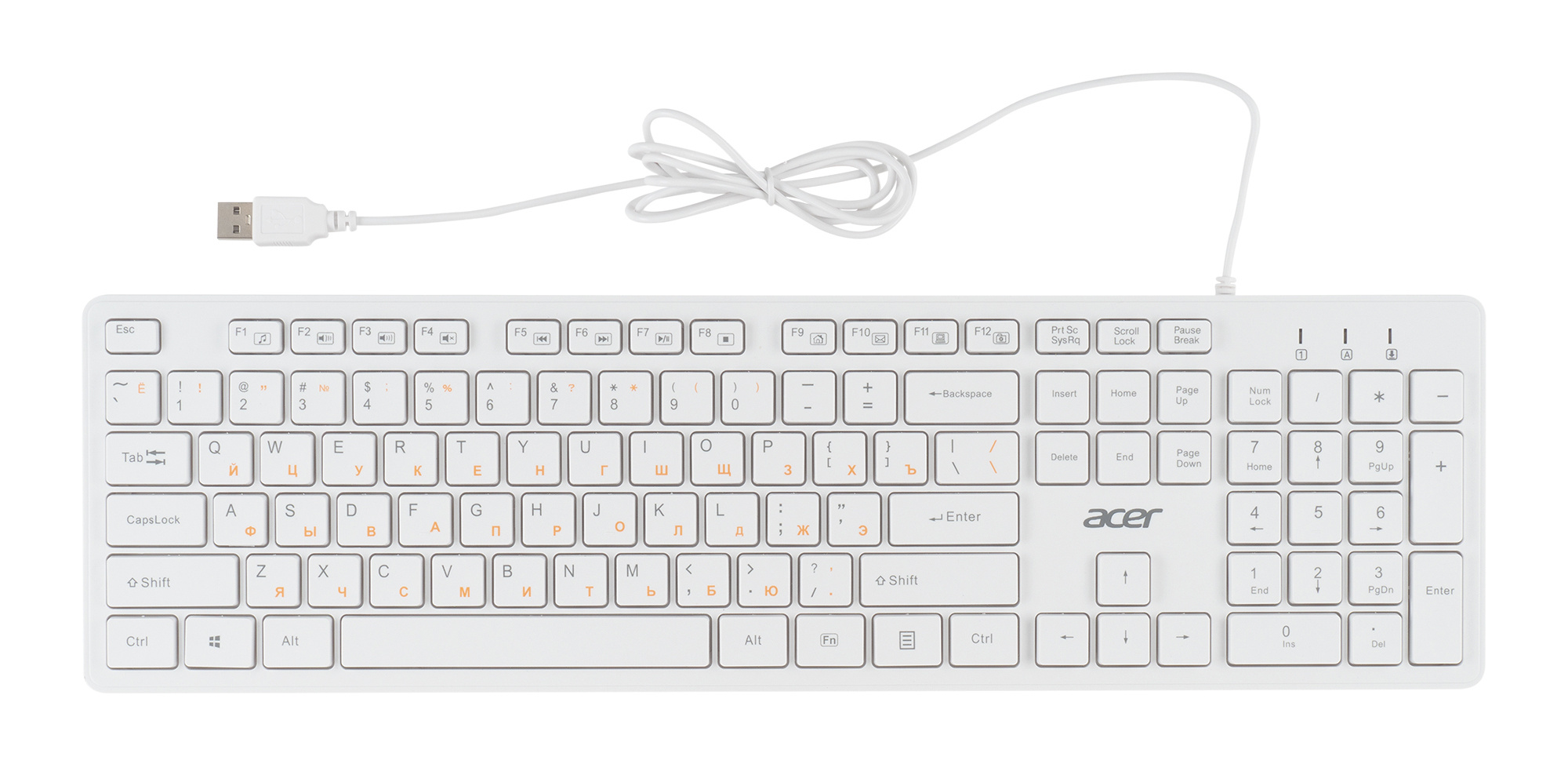 Клавиатура Acer OKW123 белый (ZL.KBDEE.00D)