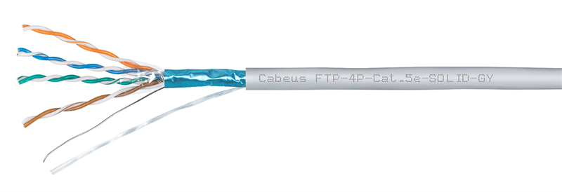 Кабель витая пара Cabeus FTP-4P-Cat.5e-SOLID-LSZH-GY серый