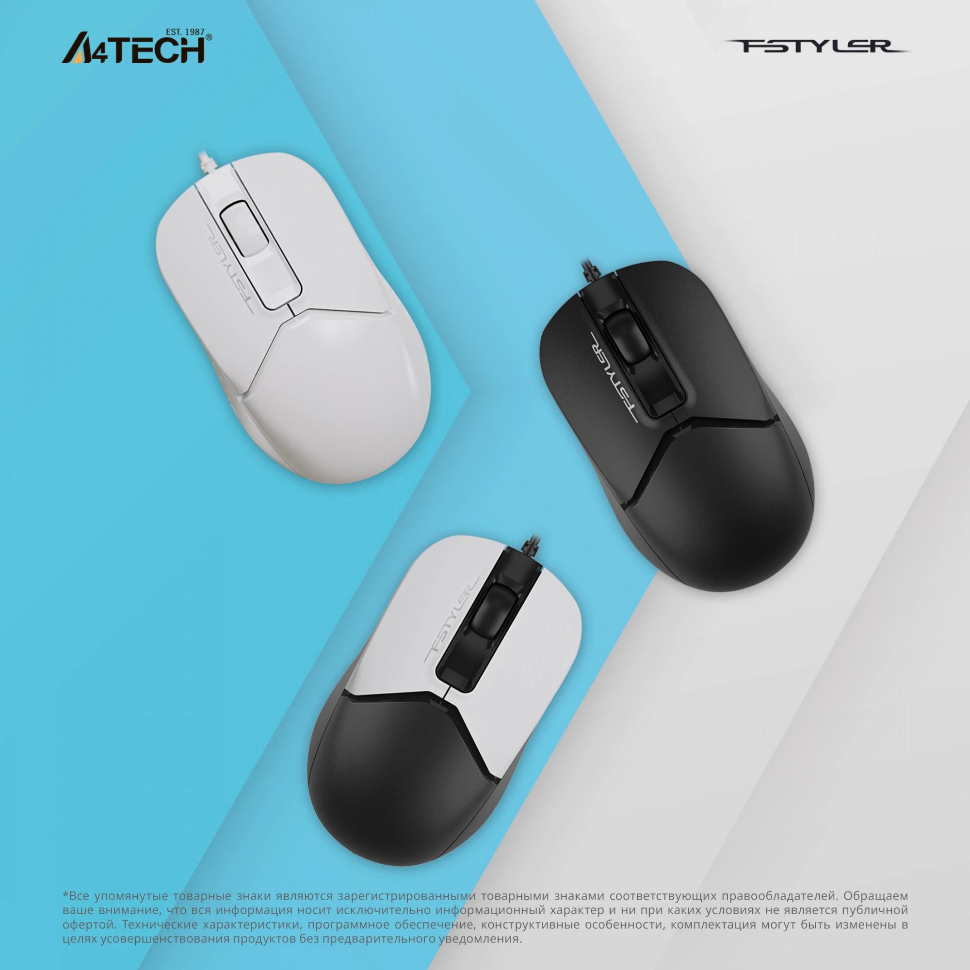 Мышь A4Tech Fstyler черный (FM12S)
