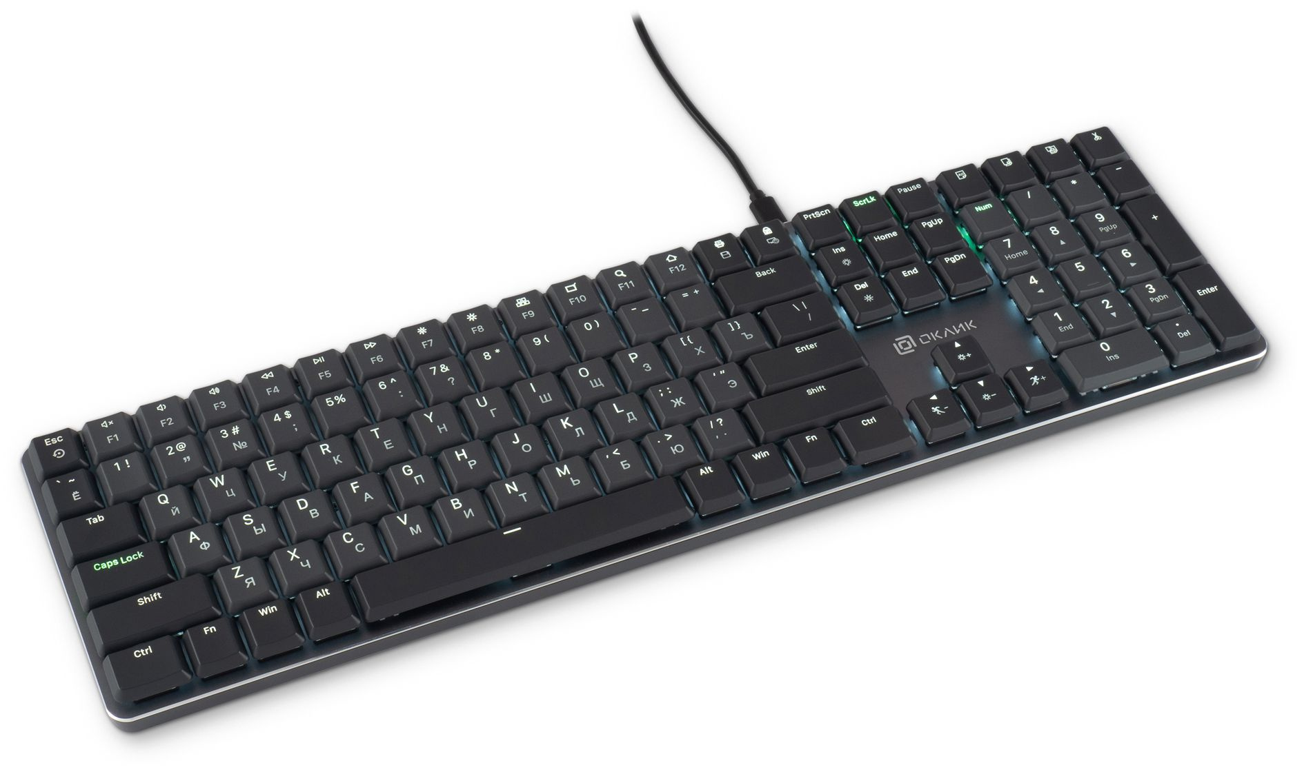 Клавиатура Oklick K953X черный/серый (1901086)