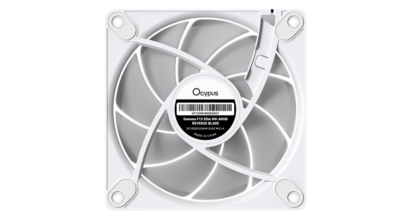 Комплект вентиляторов для корпуса Ocypus Gamma F12 Elite WH ARGB Reverse Blade 3 IN 1 White (Gamma-F12-WH3AM01E-GL)