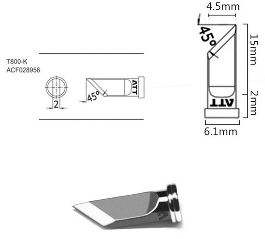 Паяльное жало Atten T800-K (ACF028956)