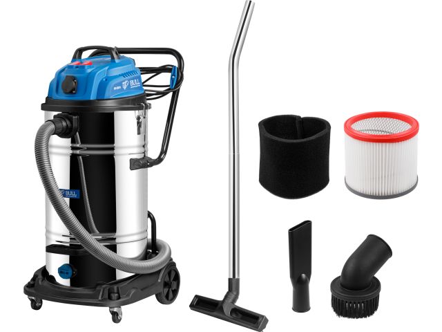 Пылесос BULL AS 6501 + аксессуары 2x1200 Вт, 70 л, 6м кабель, 5м шланг, HEPA (класс: L, очистка: мануальная, автовключение, розетка 2000 Вт - один дви