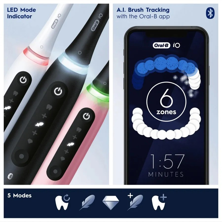 Электрическая зубная щетка Oral-B iO Series 5 Duo Black/White (iOG5D.2J6.2K)
