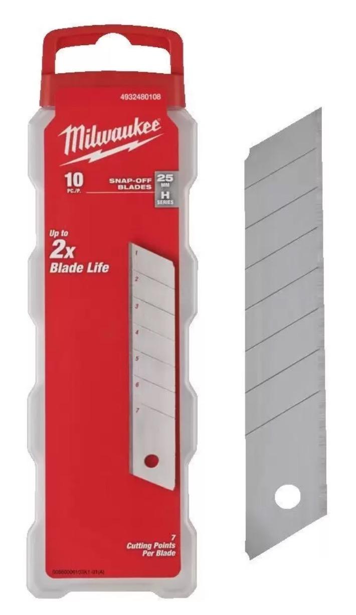 Лезвия сменные Milwaukee 25мм 10шт (4932480108)