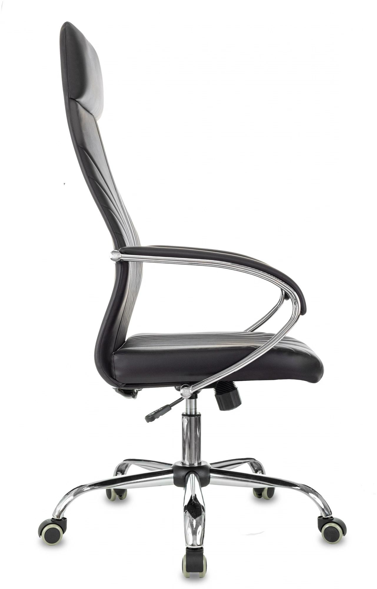 Офисное кресло Бюрократ CH-610SL черный металл хром (CH-610SL/B-PU)