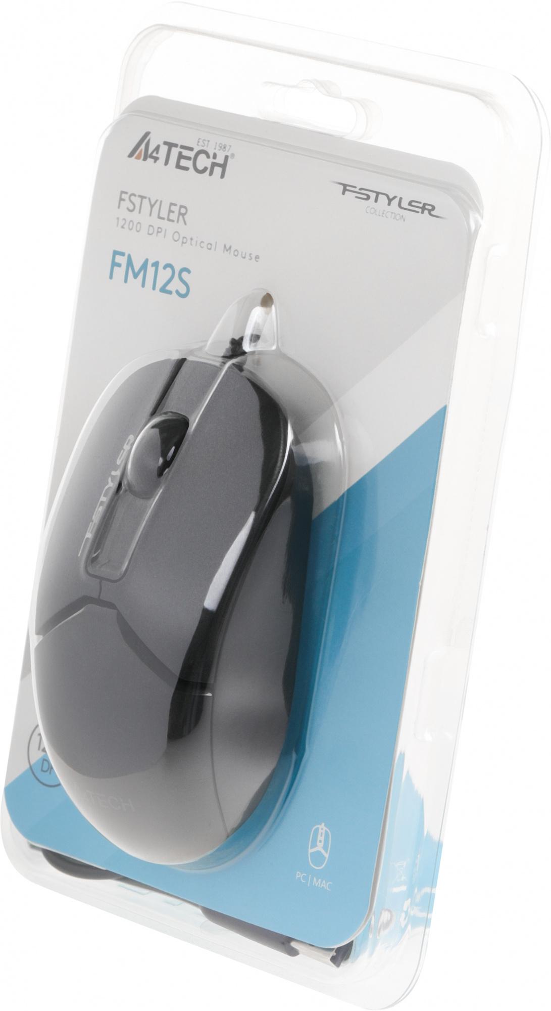 Мышь A4Tech Fstyler черный (FM12S)