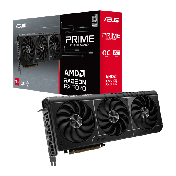 Видеокарта ASUS Prime Radeon RX 9070 OC Edition 16GB GDDR6 (90YV0LI1-M0NA00)