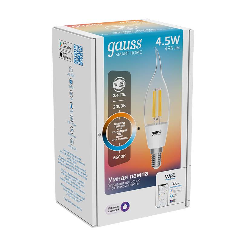 Умная лампа Gauss IoT Smart Home E14 4.5Вт (1280112)