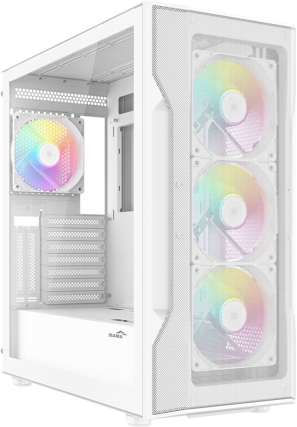 Корпус Sama S40 WH ATX без БП белый (S40-WHAPA4X1-GL)