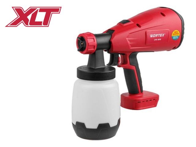 Аккум. краскораспылитель WORTEX CPS 1810 в кор. ALL1 XLT SOLO 18В, 700 мл/мин, 1 л бак (18 В, БЕЗ АКБ И ЗУ, 700 мл/мин, 1 л бак, 2.6 мм сопло, 50 DIN)
