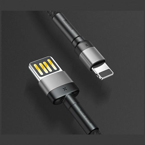 Кабель Baseus Cafule 1m Gray/Black (CALKLF-GG1)