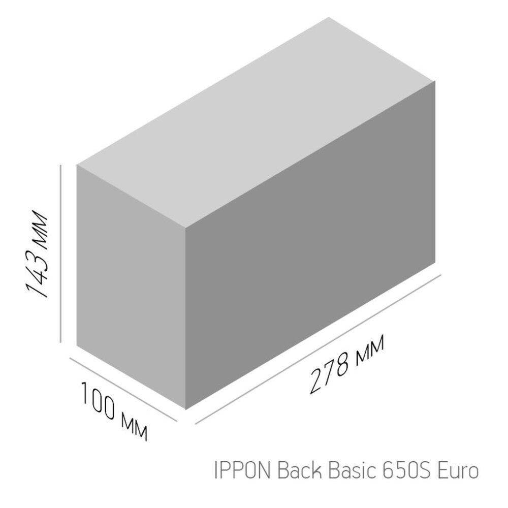 Источник бесперебойного питания Ippon Back Basic 650S Euro черный (1373874)