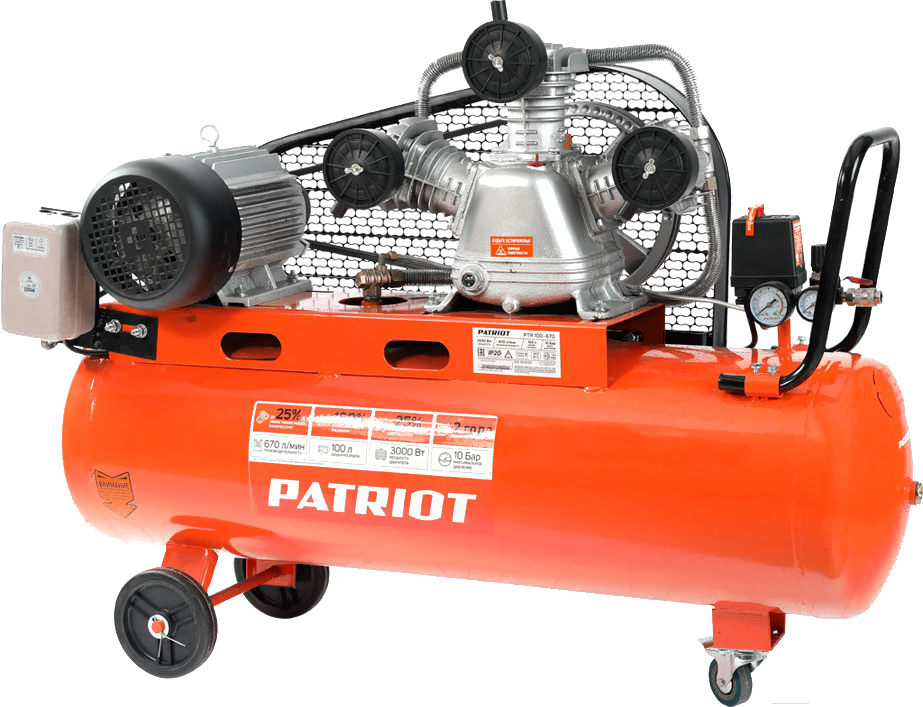 Компрессор Patriot PTR 100-670 оранжевый (525306330)