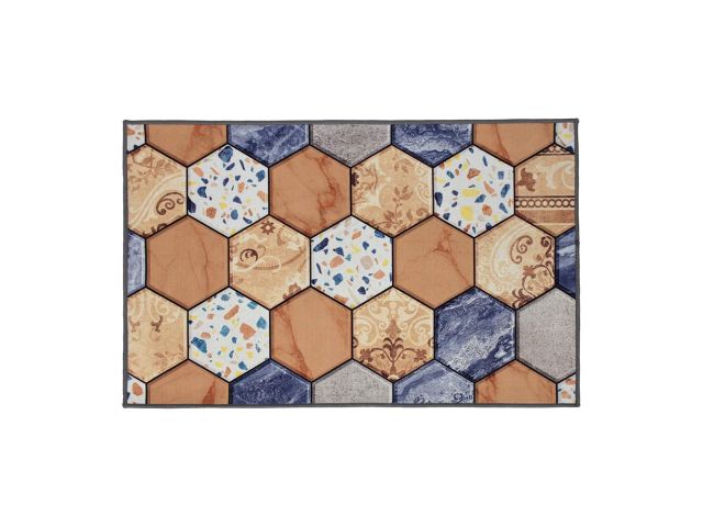 Коврик влаговпитывающий  "Velur"  50*80 см "Мраморная плитка", "VORTEX" (ВОРТЕКС)