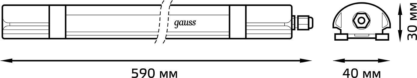 Светодиодная панель Gauss Ultracompact 143424318 белый