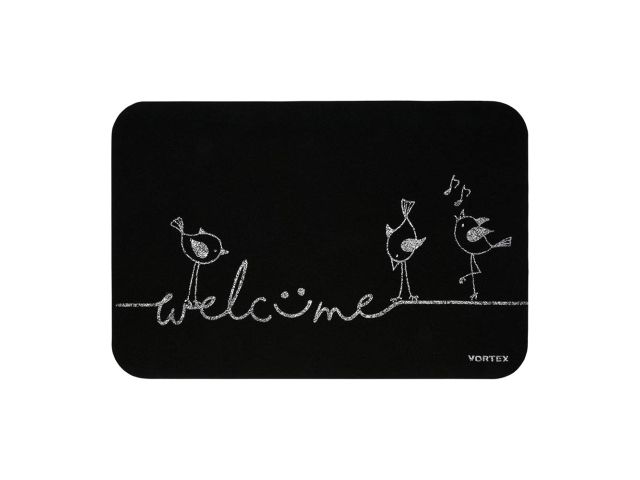 Коврик придверный "Welcome",  птицы 40*60см, VORTEX (ВОРТЕКС)