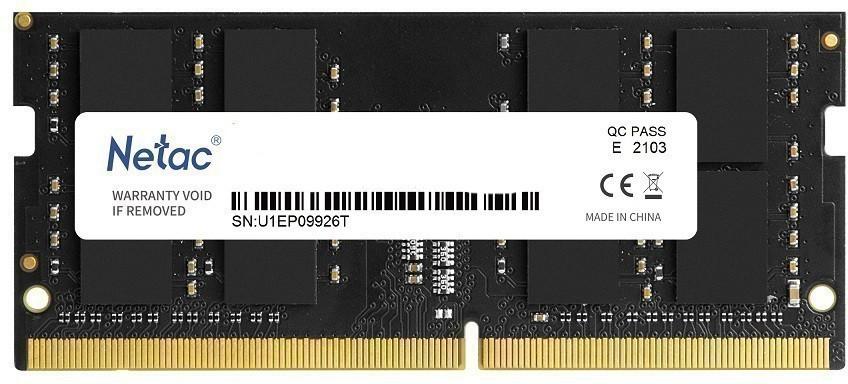 Оперативная память Netac Basic 16GB DDR4 SODIMM PC4-25600 (NTBSD4N32SP-16)