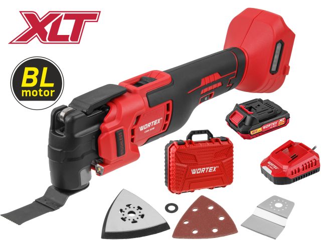 Аккум. многофункциональный инструмент (реноватор) WORTEX CSM 3018 в кор. ALL1 XLT + аксесс. SET (4 град., 10500-19000 кол/мин)