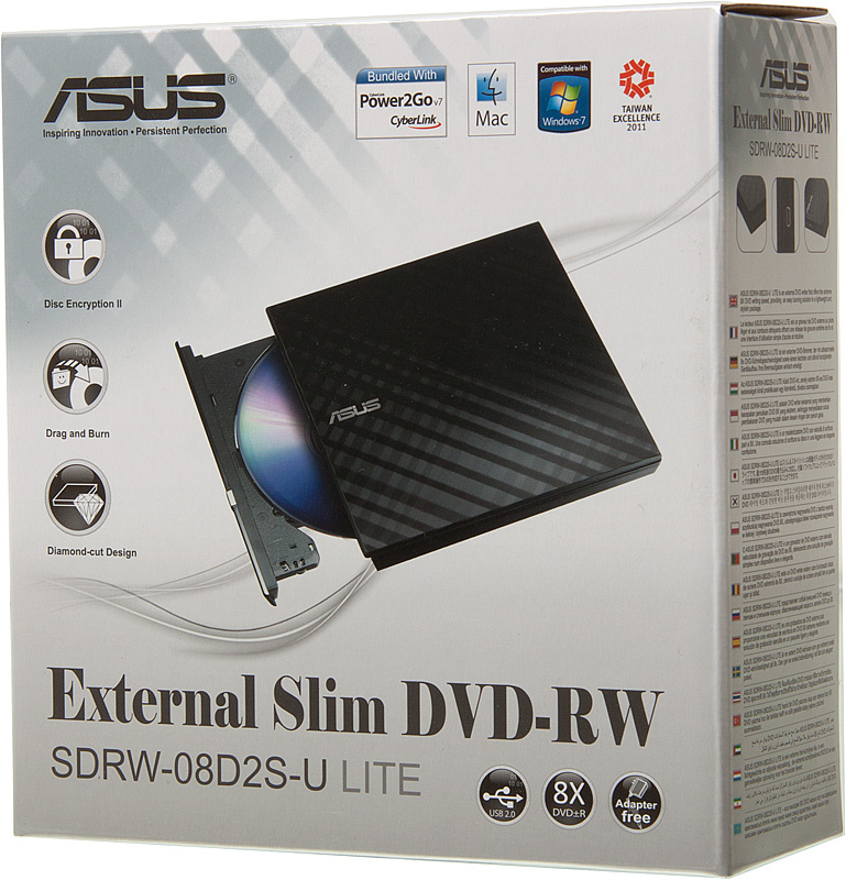 Оптический привод Asus SDRW-08D2S-U LITE черный