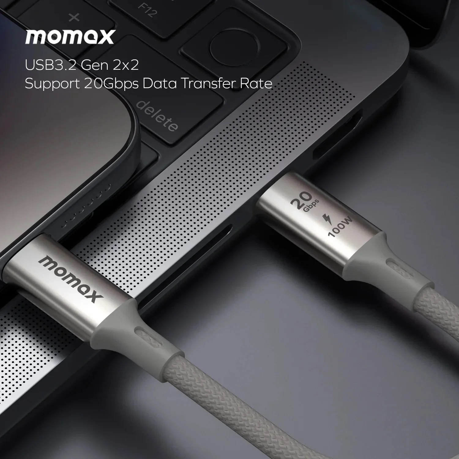 Кабель Momax Elite DC31L USB-C/USB-C 1m Titanium