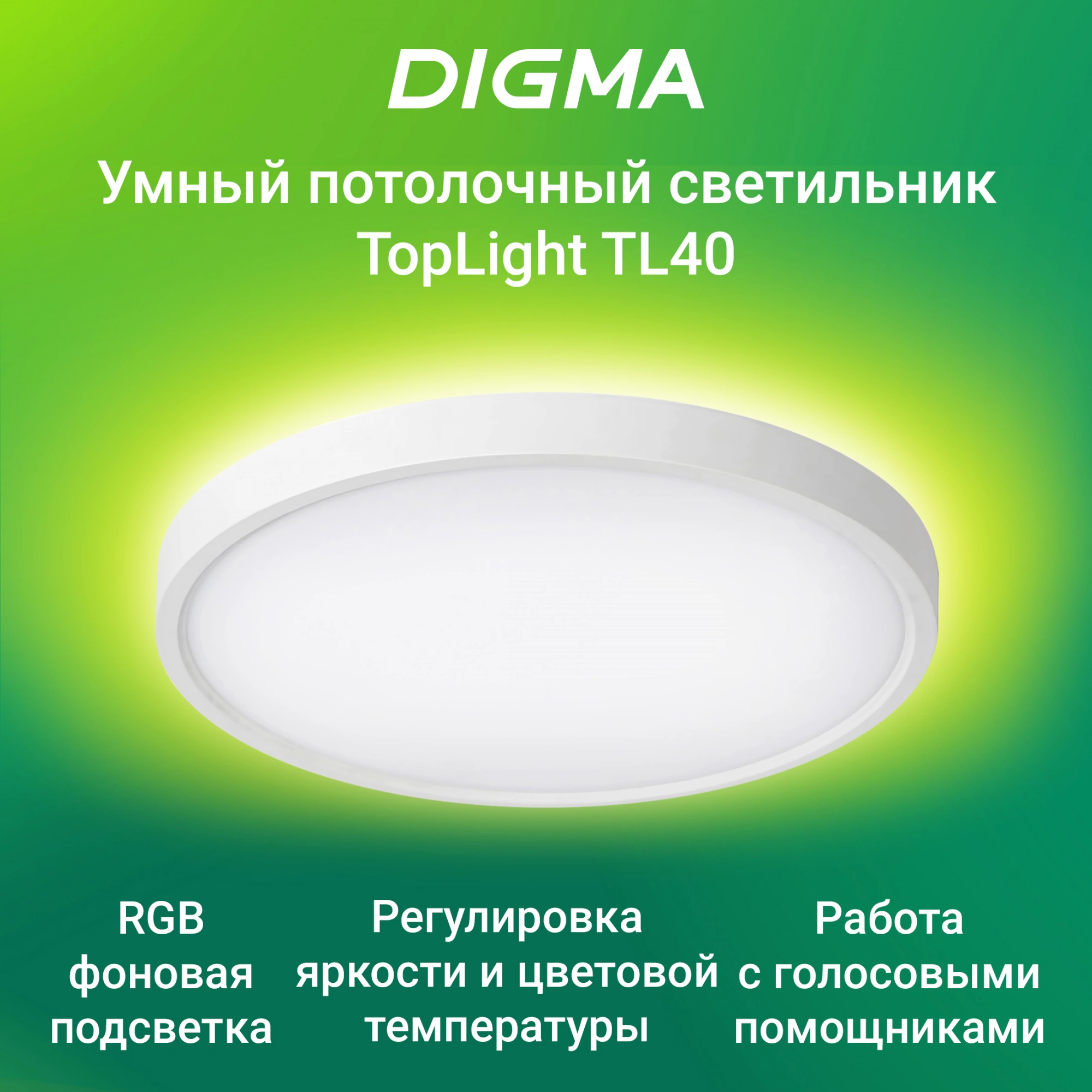 Потолочный светильник Digma TopLight TL40 белый