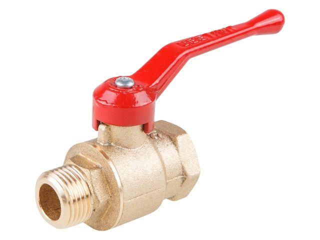 Кран шаровый 1 1/4" нар.-вн. ручка PN1,6 МПа, 11Б27п5, Цветлит (ЦРБ0038)