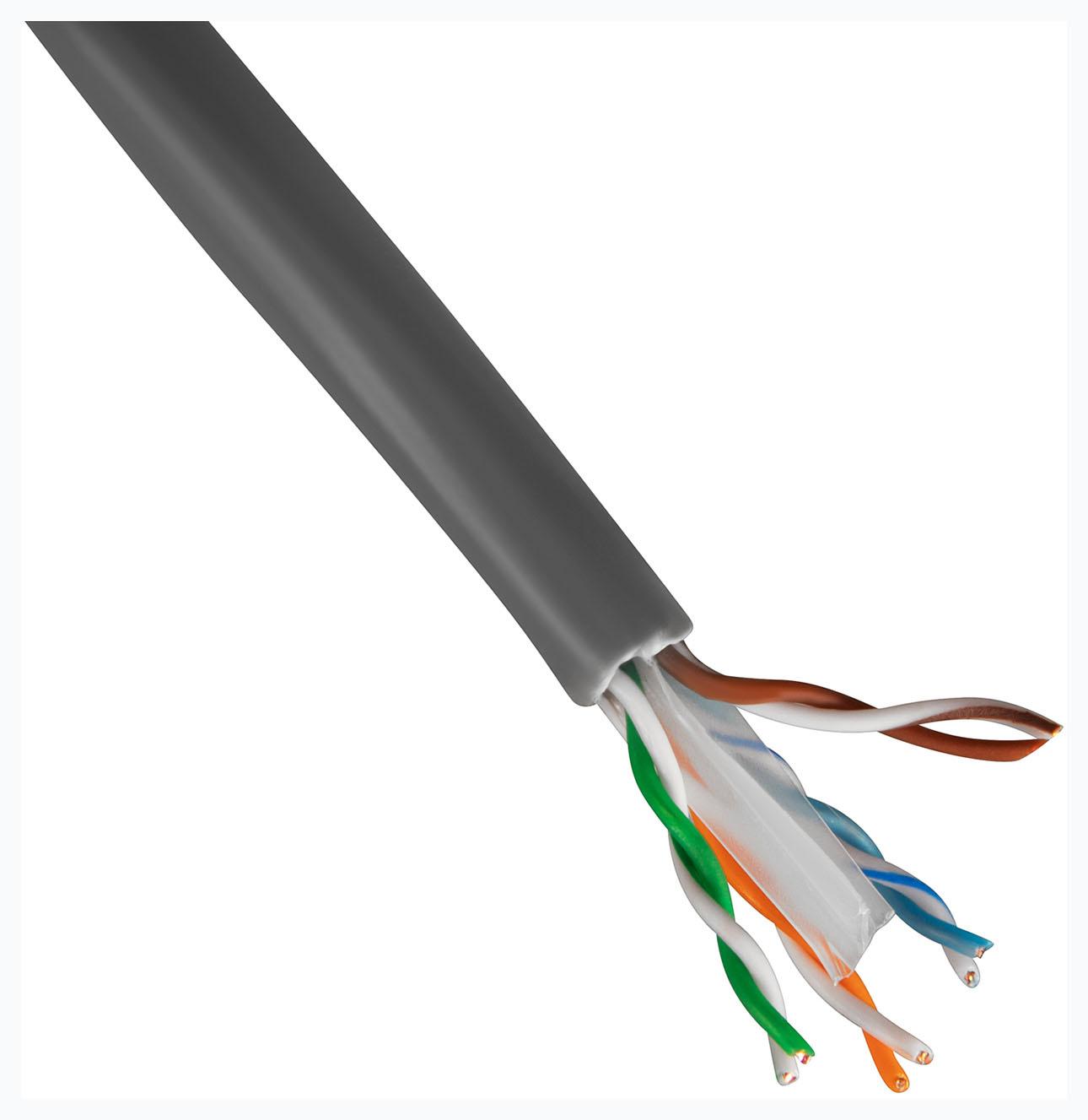 Кабель сетевой Buro UTP4 cat6 305м серый (BU-COP-052)