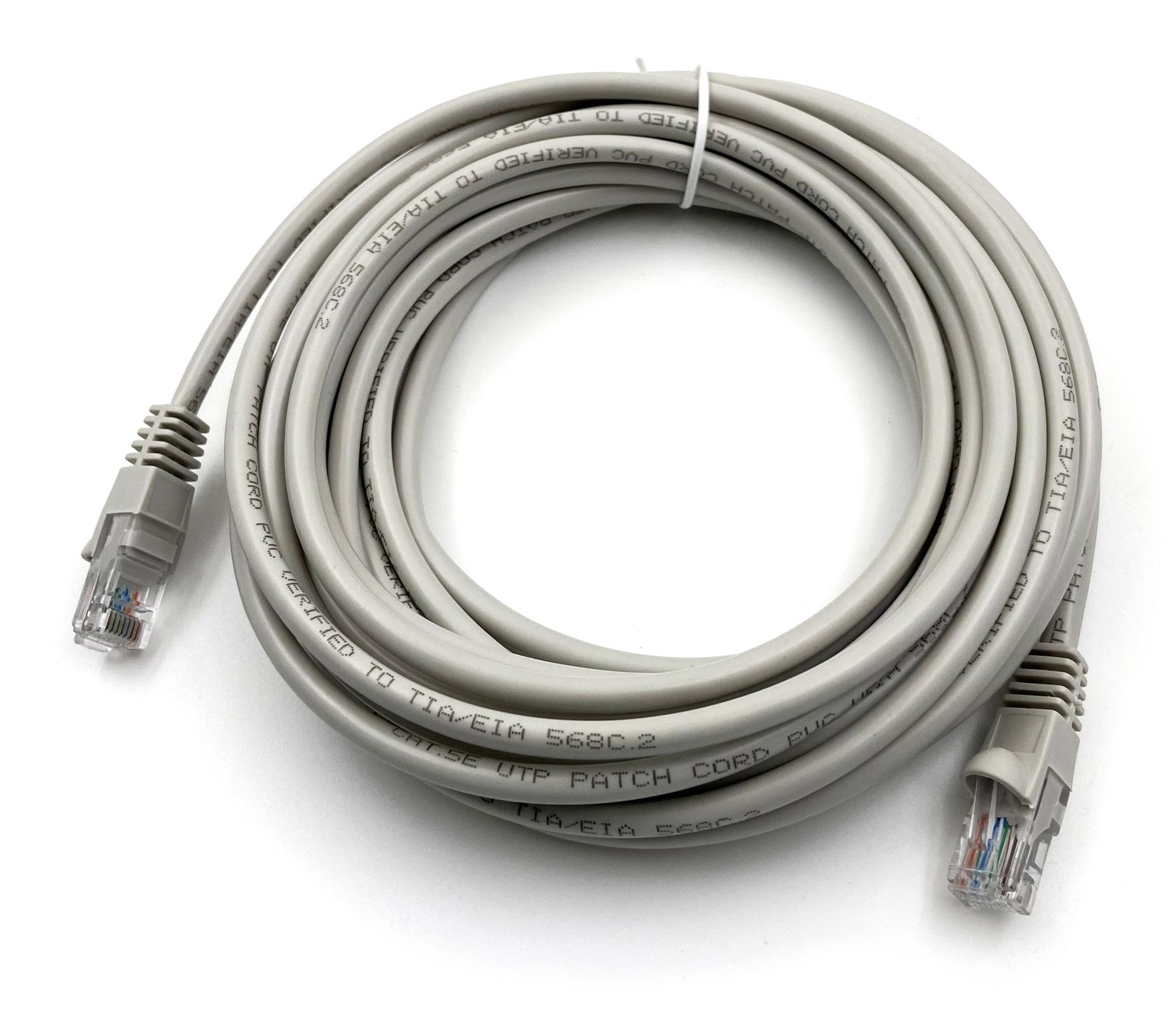 Патч-корд Buro UTP-5E-7M-G cat5E 7м серый