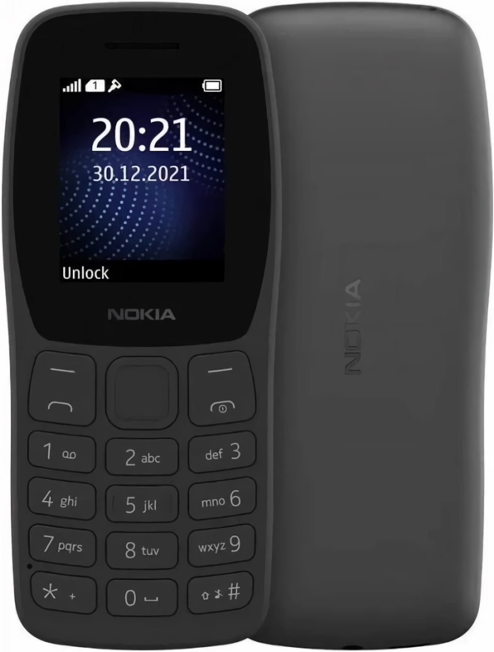 Мобильный телефон Nokia 105 DS TA-1416 темно-серый (SP01Z07Z1947Y)