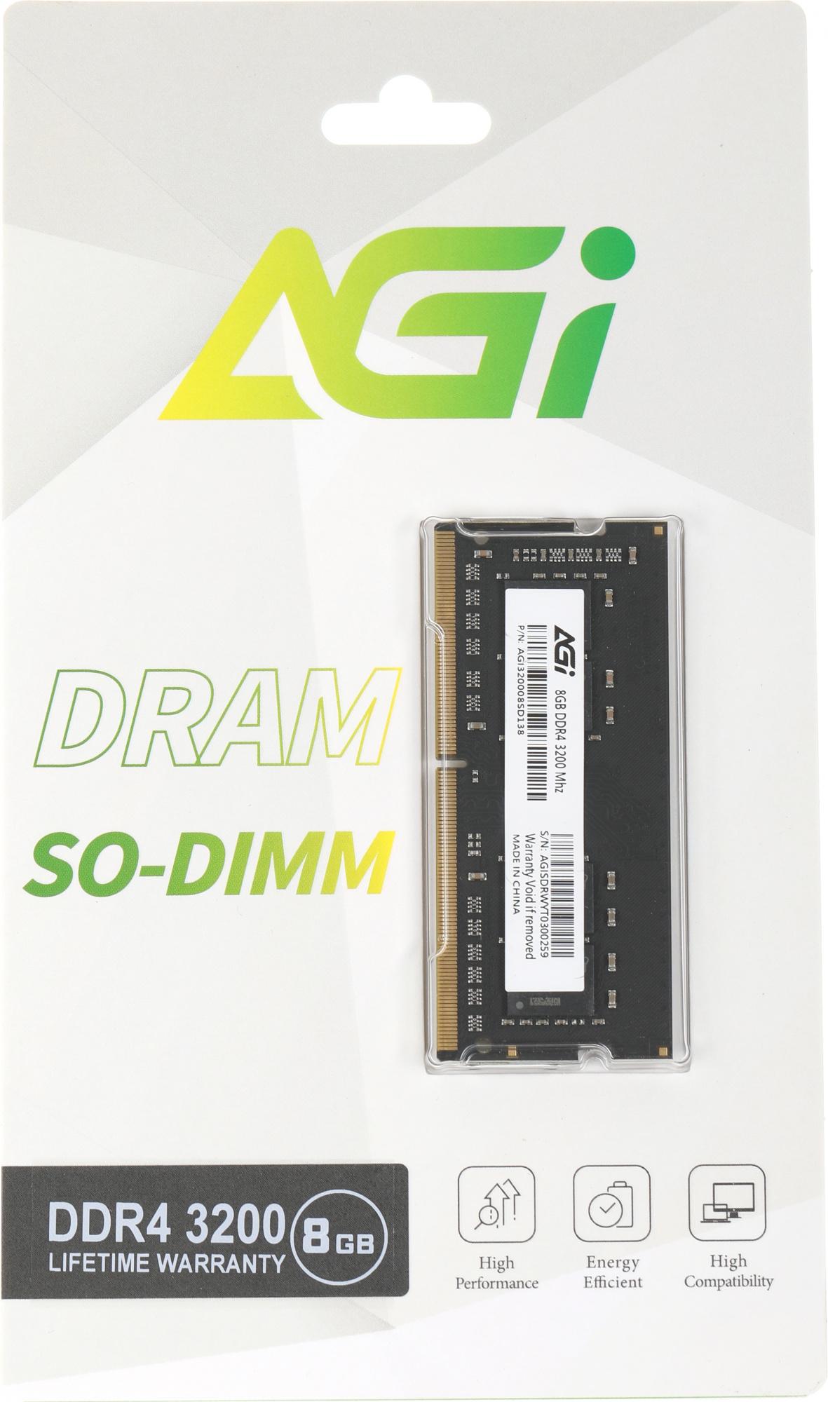 Оперативная память AGI SD138 DDR4 8GB (AGI320008SD138)