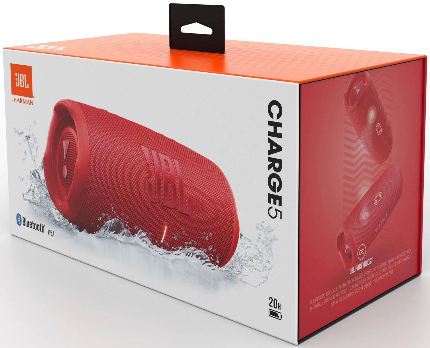 Беспроводная колонка JBL Charge 5 красный (JBLCHARGE5RED)