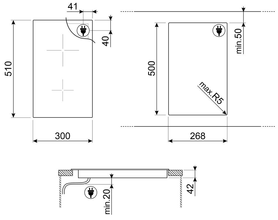 Варочная панель Smeg SE232TX1 черный
