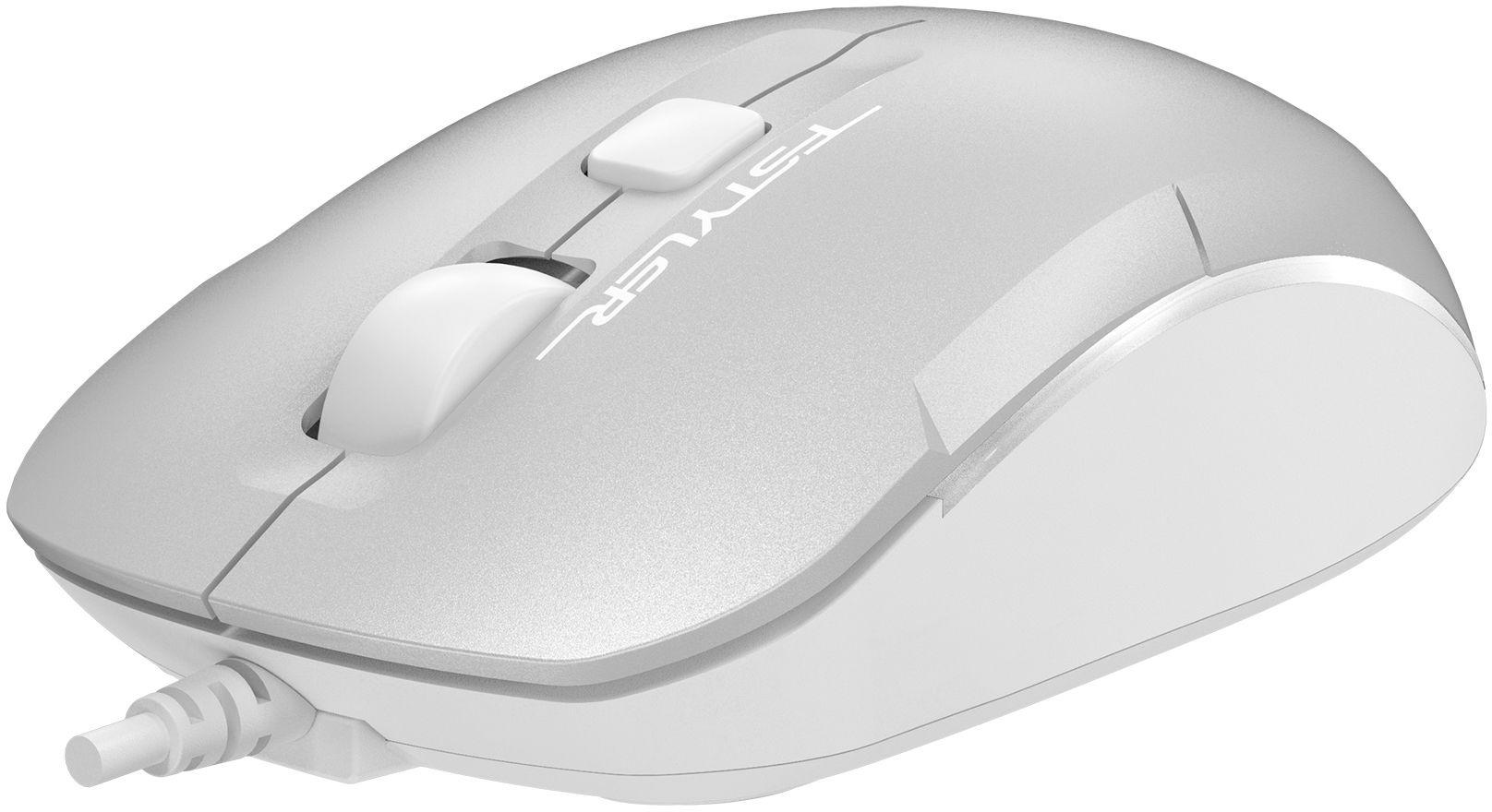 Мышь A4Tech Fstyler FM26S серебристый/белый/Icy White