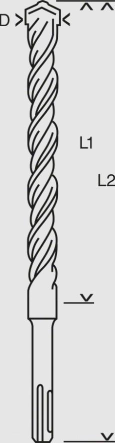 Бур Bosch SDS-plus 8х150х210 мм SDS-plus-3 2608831020