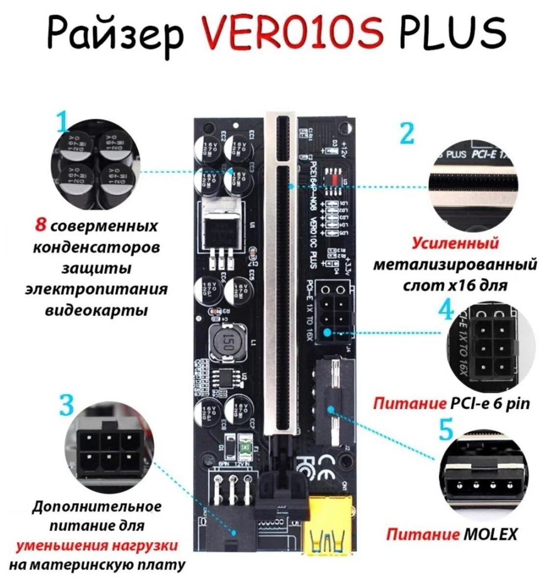 Удлинитель шины HAFF PCI-E VER 010S PLUS