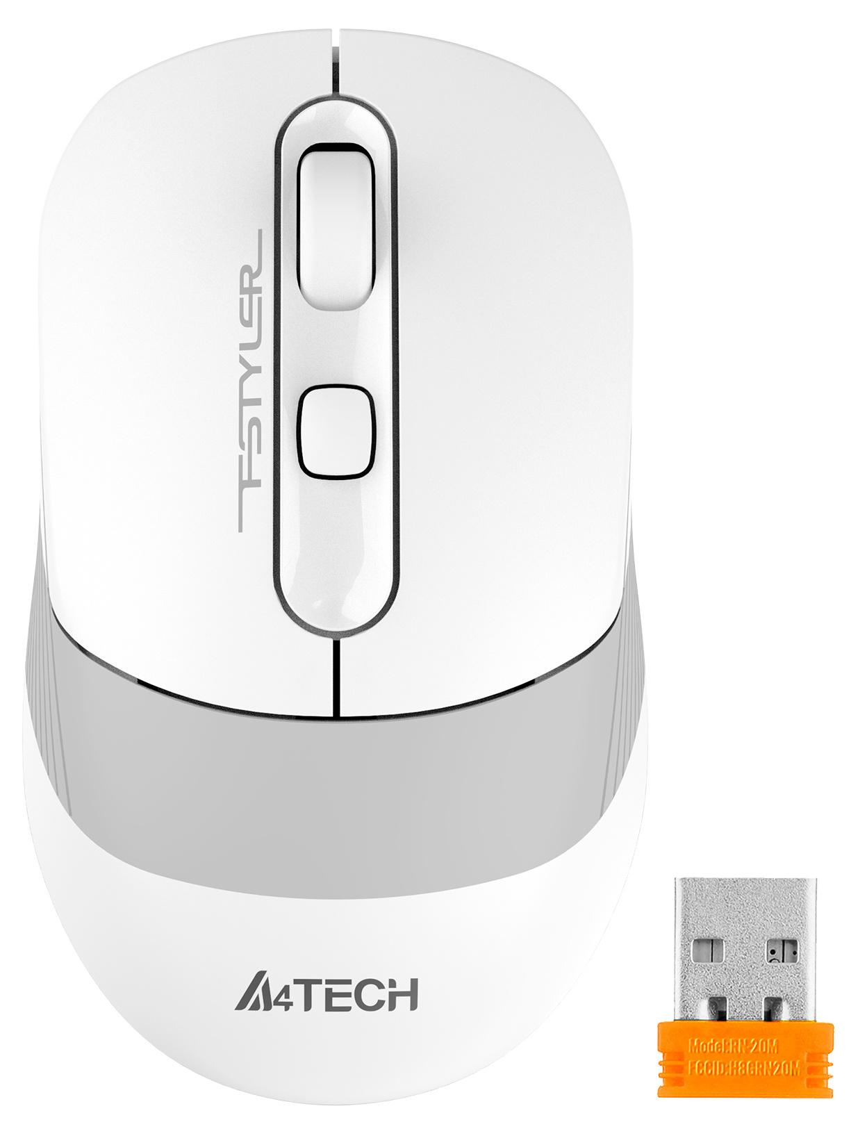 Мышь A4Tech Fstyler FB10C Grayish White