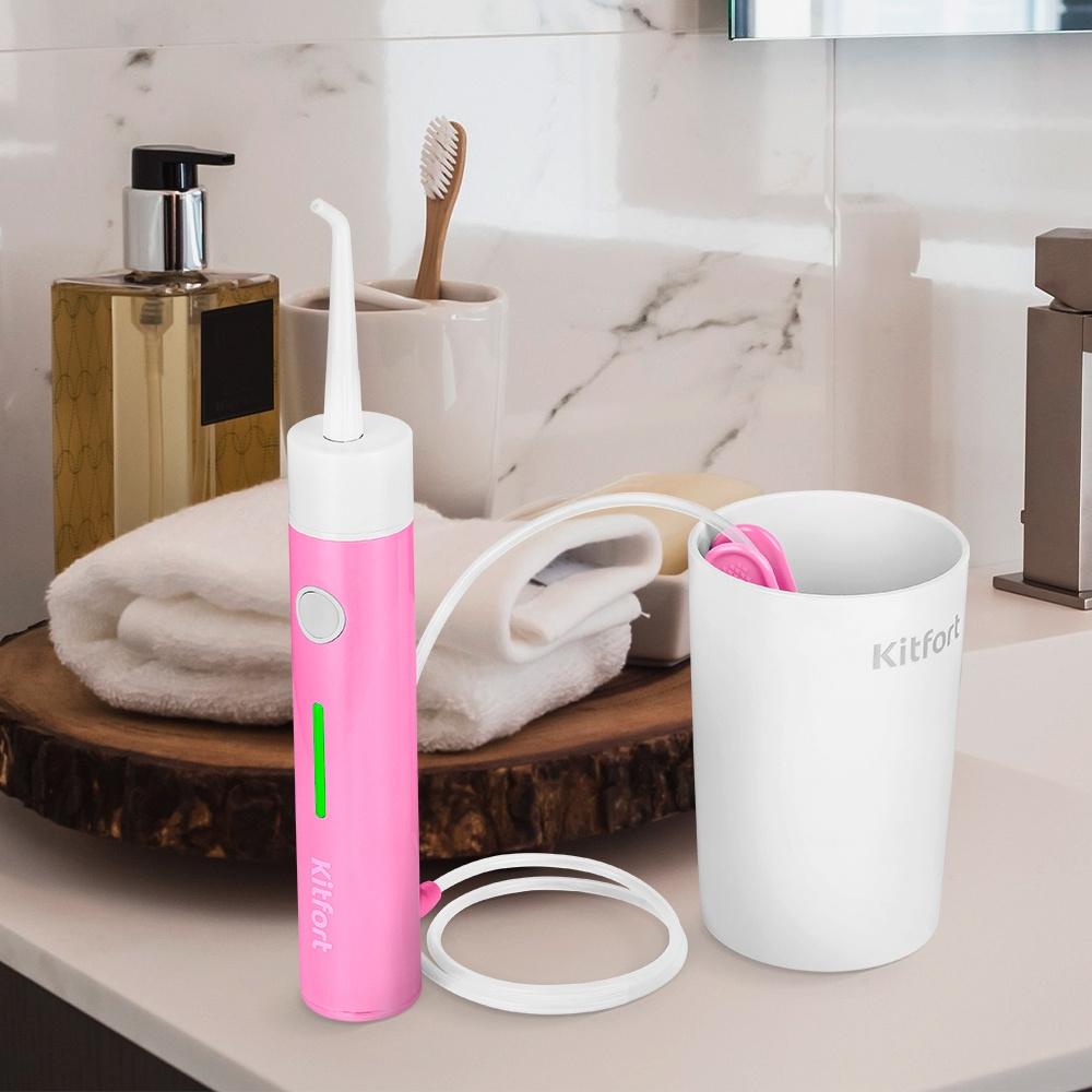 Ирригатор Kitfort КТ-2957-1 белый/розовый