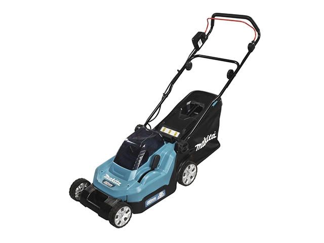 Газонокосилка аккумуляторная MAKITA LXT DLM 382 Z (36.0 В, БЕЗ АККУМУЛЯТОРА, шир. 380 мм, выс. 25-75 мм, пластм. корпус, травосборник 40 л)