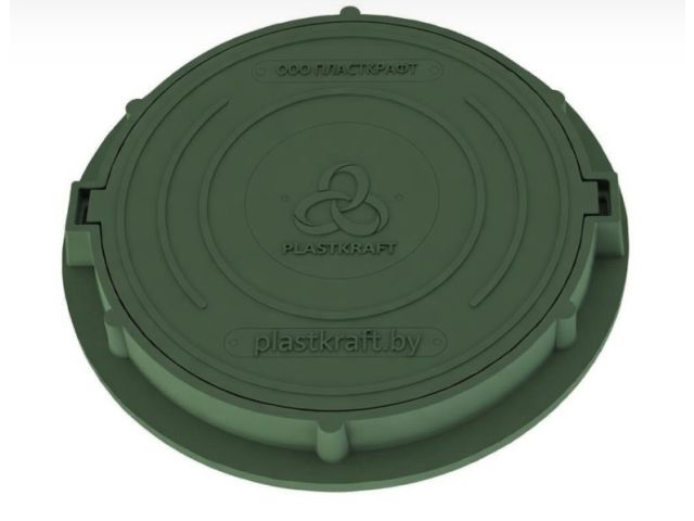 Люк легкий А30 (30 кН) зеленый (ПЛАСТКРАФТ)