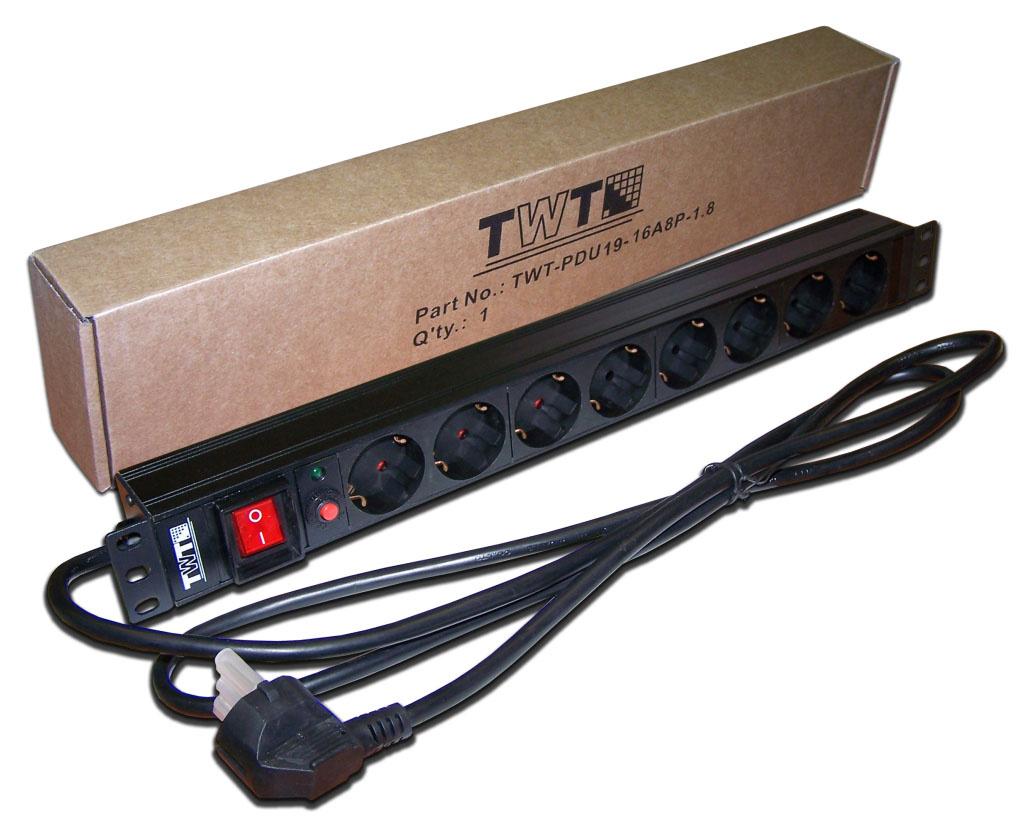 Блок распределения питания TWT TWT-PDU19-16A8P-1.8