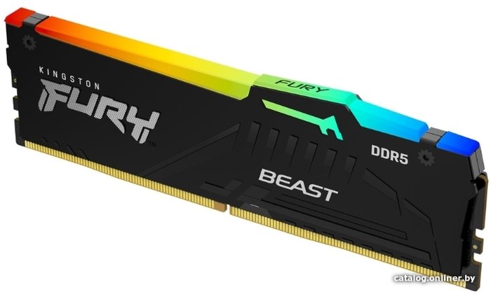 Оперативная память Kingston Fury Beast Black RGB DDR5 4x32GB (KF556C40BBAK4-128)