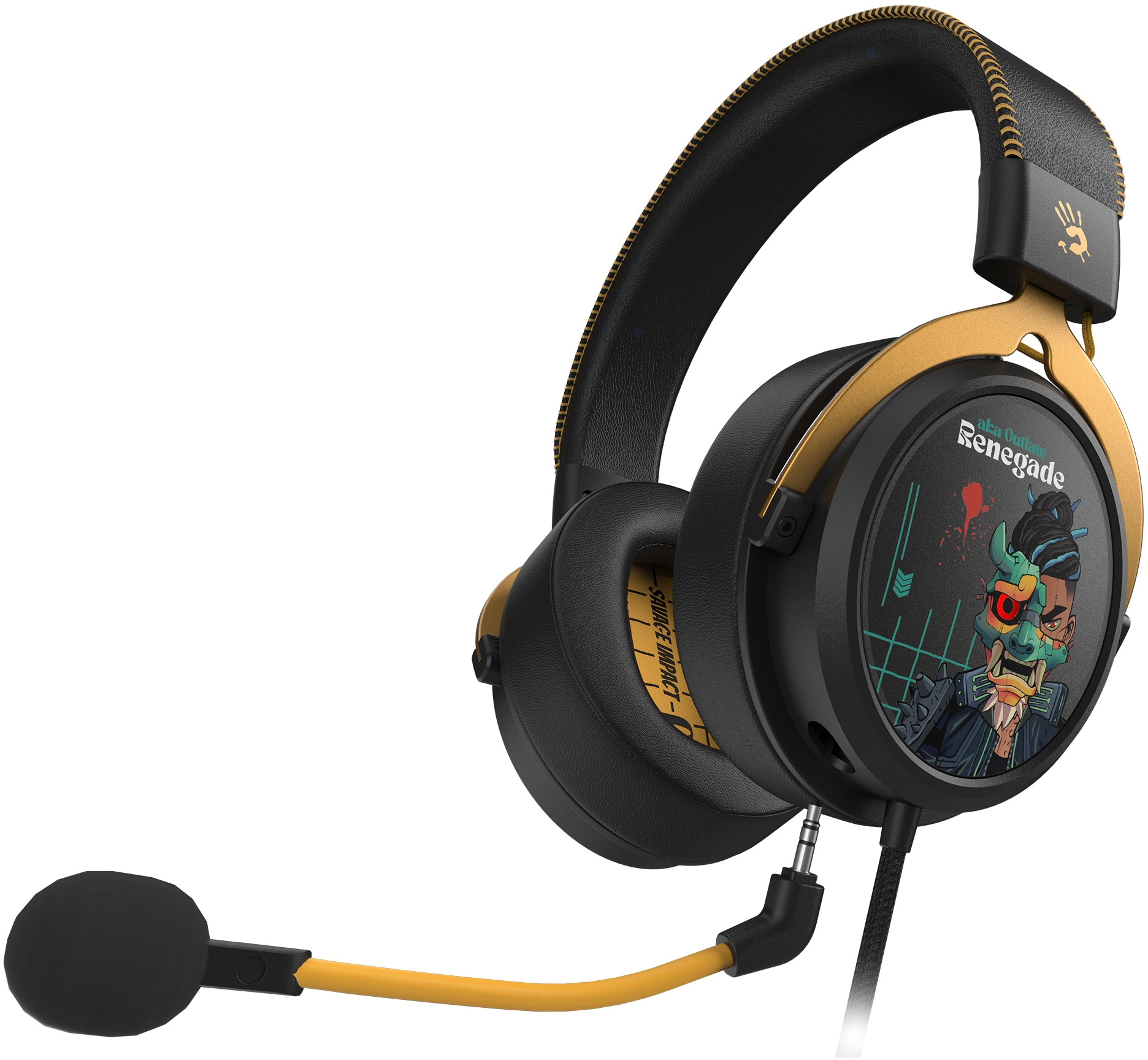 Наушники A4Tech Bloody M595 Renegade черный/рисунок