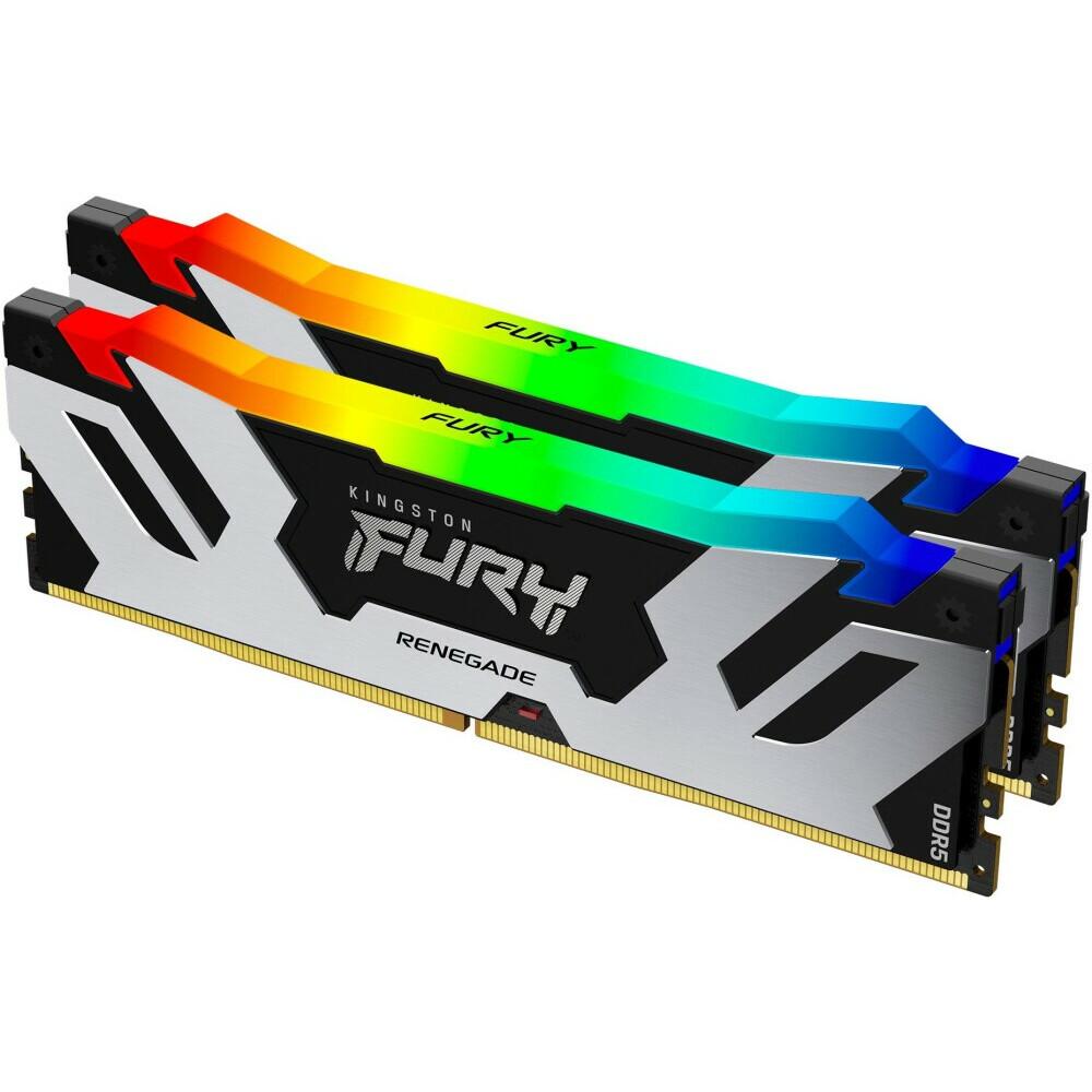 Оперативная память Kingston Fury Renegade 32GB DDR5 Silver RGB (KF572C38RSAK2-32)