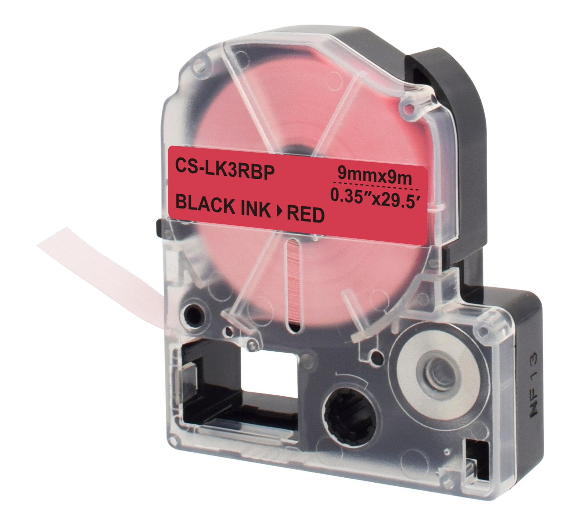 Картридж ленточный Cactus CS-LK3RBP черный на красном